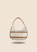 Bolso Hobo Bicolor Blanco y Camel