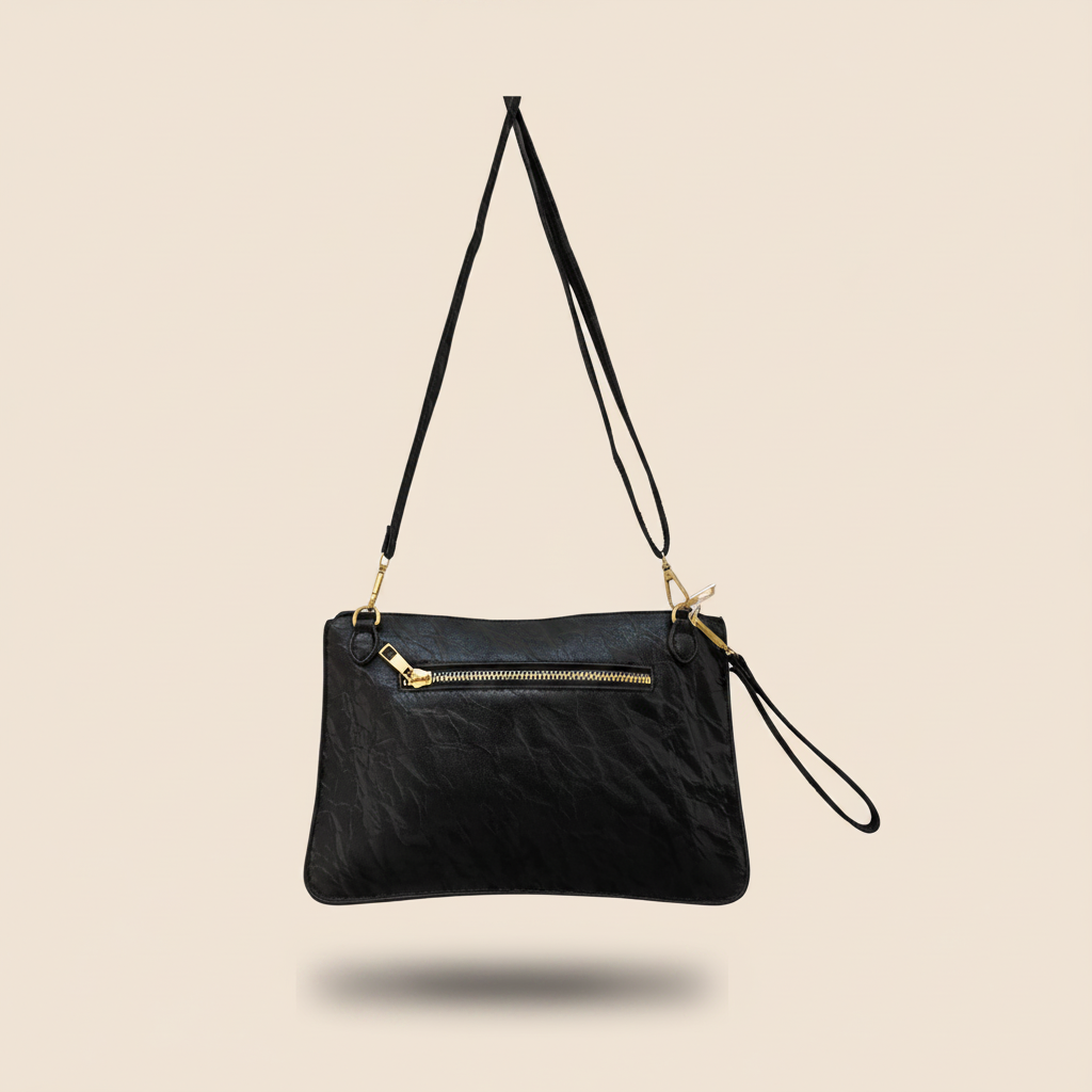 Clutch calado negro noche aura