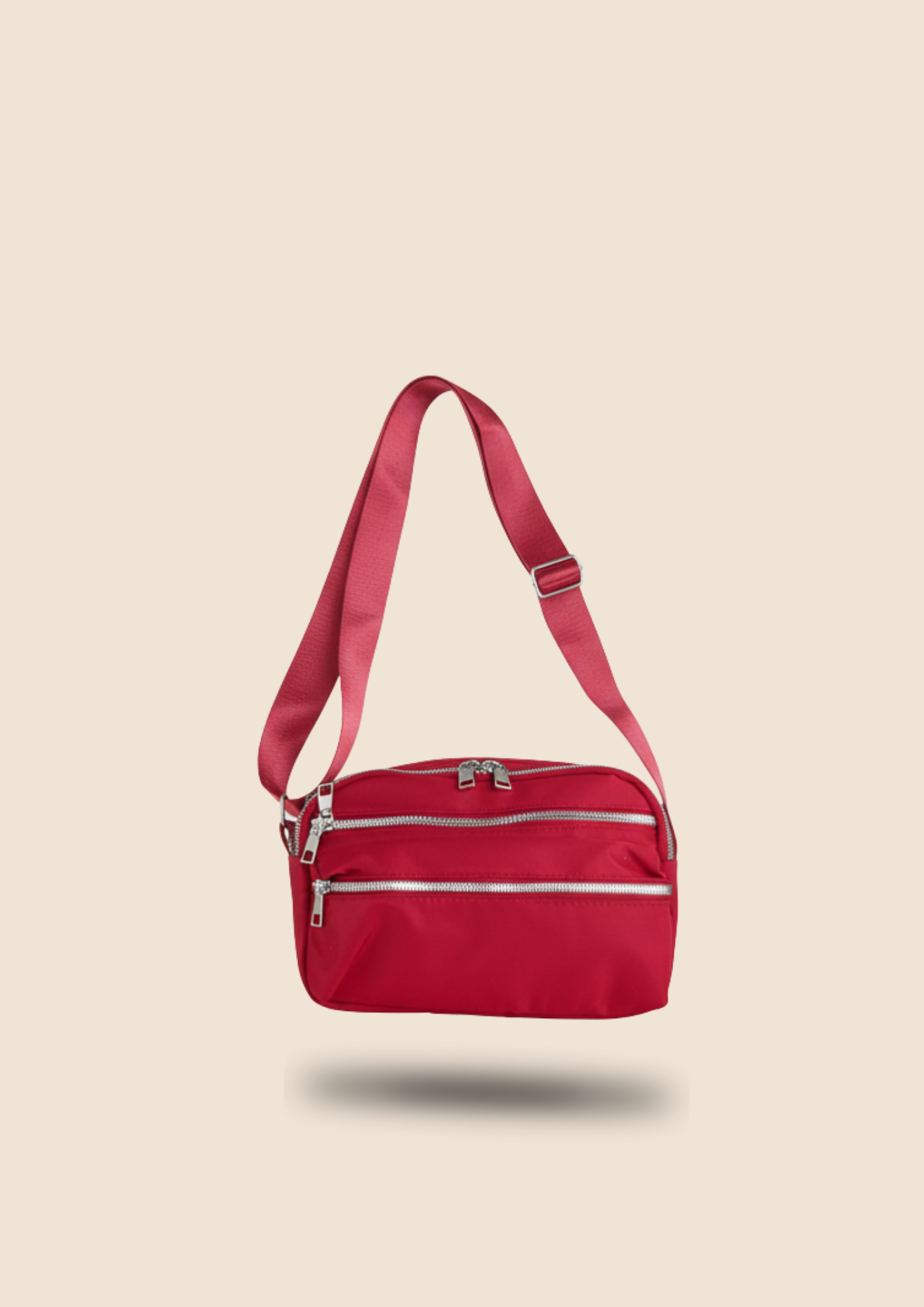 Bolso Bandolera Rojo Multicierre