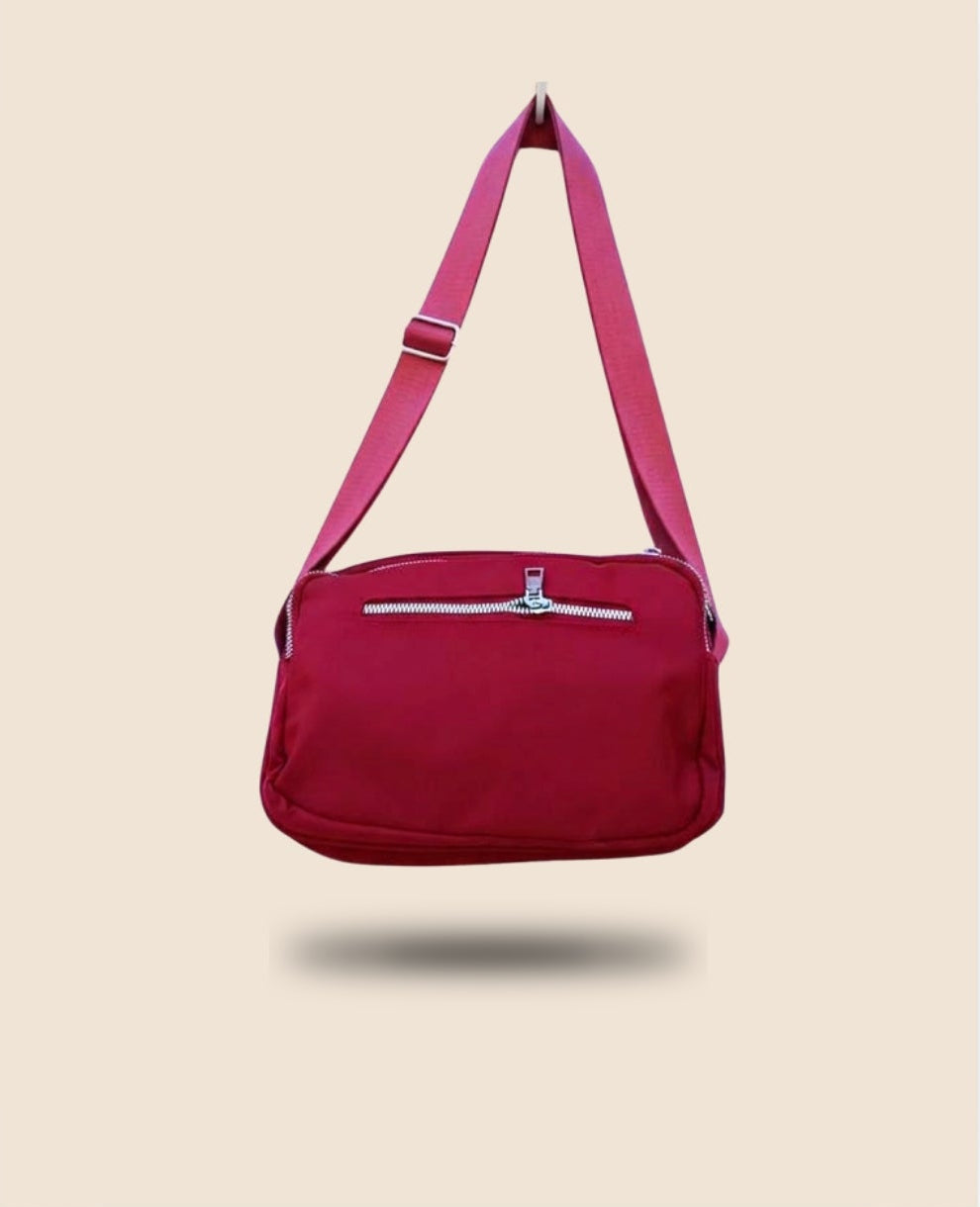Bolso Bandolera Rojo Multicierre