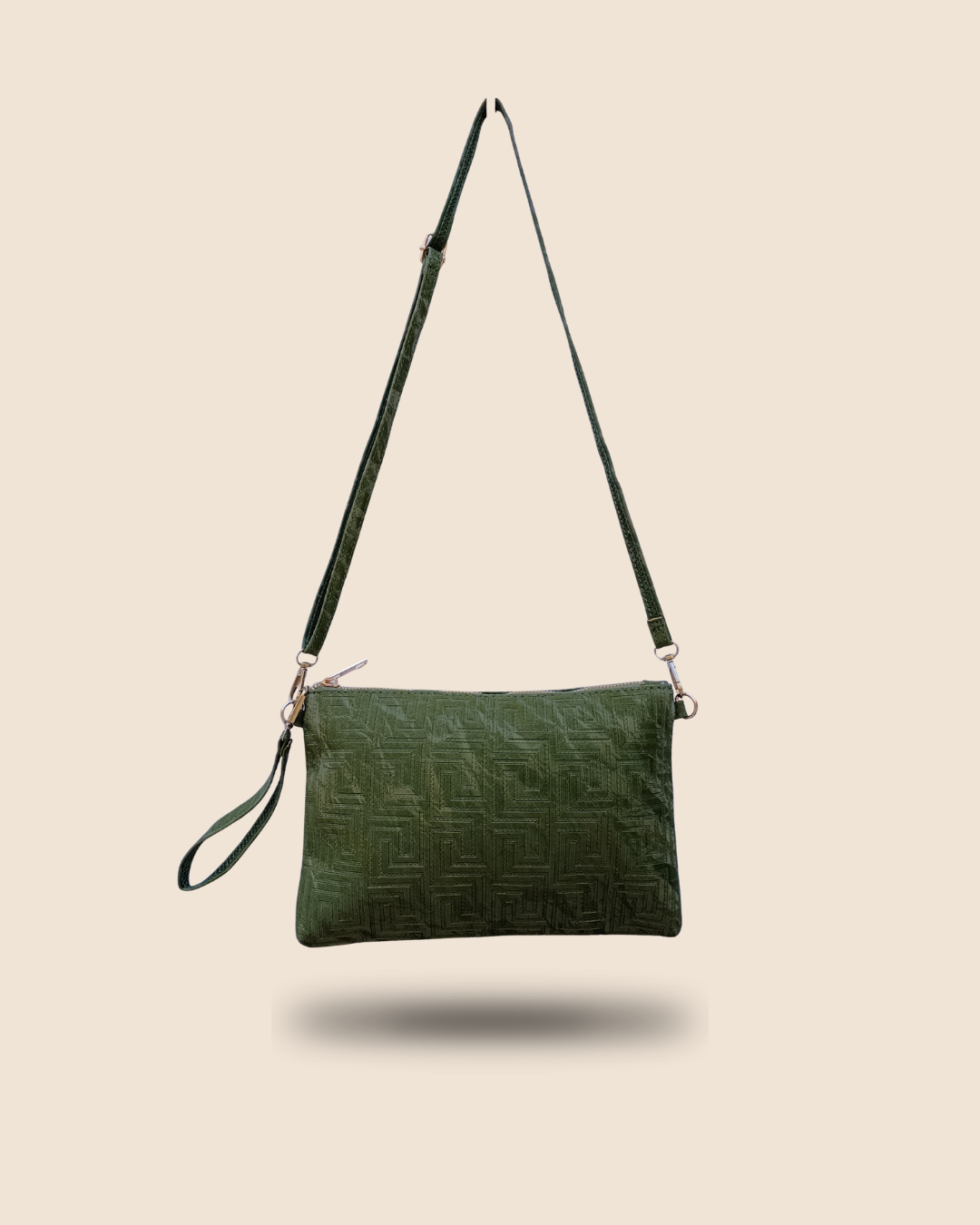 Bandolera Verde Bosque Geométrica